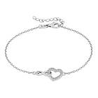 Lykka Hearts hjärt och evighetssymbol silverarmband 17+3cm