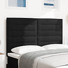 vidaXL Sänggavel Linjers design Svart 140 cm Tyg