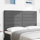 vidaXL Sänggavel Linje Design Mörkgrå 160 cm Tyg