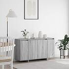 vidaXL Grått Sideboard Grå sonoma Konstruerat trä 135 x 41 x 75 cm