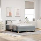 vidaXL Box Spring Säng med Madrass Ljusgrå 140x190 cm Tyg