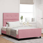 vidaXL Rosa Sammet Sängram 120x200 cm