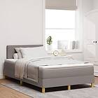 vidaXL Box Spring Säng med Madrass Taupe 120x200 cm Tyg