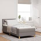 vidaXL Box Spring Säng med Madrass Taupe 90x200 cm Tyg