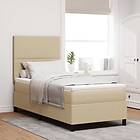 vidaXL Boxspringmadrass med madrass Ljusgrå 90x200 cm Corduroytyg
