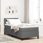 vidaXL Boxspring Säng med Madrass Ljusgrå 90x200 cm Kordfloret Tyg