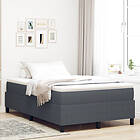 vidaXL Box Spring-säng med madrass Mörkgrå 120x200 cm Manchestertyg