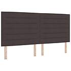 vidaXL Boxspring Säng med Madrass Mörk Brun 200x200 cm Tyg