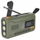 MTP Products Bærbar Solar Håndsveiv Nødradio m. LED-lommelykt, Powerbank WR-6D DAB/FM, 4500mAh