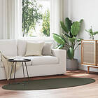 vidaXL Matta ""HUARTE"" Skogsgrön 100x200 cm Oval