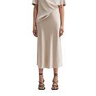 Ahlvar Gallery Hana satin silk skirt Beige