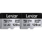 Lexar Professional Silver Plus MicroSDXC UHS-I U3 V30 A2 2x128GB