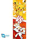 Abysse Pokemon Door Poster Pikachu and Scorbunny 53x158 cm