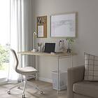 IKEA MITTCIRKEL SPÄND skrivbord livligt furumönster/vit 120x60 cm