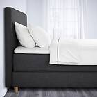 IKEA DUNVIK kontinentalsäng valevåg medium fast/norrsele skiftebo mörkgrå 140x200 cm