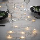IKEA FRÖJDA LED ljusslinga med 40 ljus, batteridriven löv/vit, löv/vit Sladdlängd mellan ljuspunkter: 10 cm