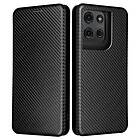 Skalo Motorola Moto G75 5G Carbon Fiber Plånboksfodral