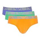 Emporio Armani Colored Basic Pure Cotton Briefs 3-pack
