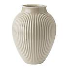 Knabstrup Keramik Ripple vas 35 cm sand