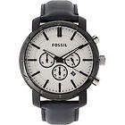 Fossil Klockarmband BQ2133 Läder Svart 22mm