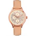 Fossil Klockarmband BQ1586 Läder Beige 18mm