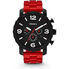 Fossil Klockarmband JR1422 Silikon Röd 24mm
