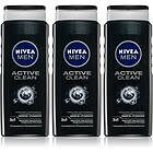 Nivea MEN Active Clean shower gel economy pack 3 x 500ml