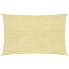 vidaXL Solseil 160g/m² beige 2x2,5 m HDPE