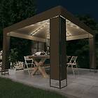vidaXL Paviljong dubbla tak och ljusslinga LED 3x3x2,7m 3070303