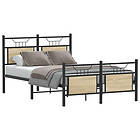 vidaXL Sängram utan madrass sonoma-ek cm 120x190 konstruerad trä 4106807
