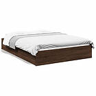 vidaXL Sängram med lådor brun 120x190 ek cm konstruerad trä 3280705