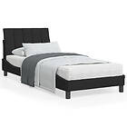vidaXL Sängram med LED-belysning svart cm 90x190 sammet 3213753