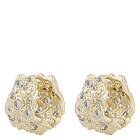 Snö Of Sweden Brittany Stone Oval Hoop Earring Gold/Clear Onesize