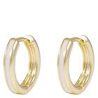 Snö Of Sweden Domino Thin Hoop Earring Gold/White