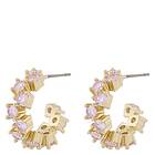 Snö Of Sweden Envy Small Oval Earring Gold/Pink Onesize