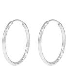 Snö Of Sweden Honey Sparkling Hoop Earring Silver 18mm