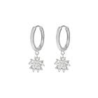 Snö Of Sweden Nisi Flower Pendant Earring Silver Onesize
