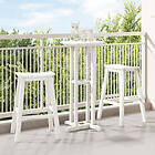 vidaXL Bar Stolar 2 st Vit HDPE
