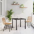 vidaXL 5-delat trädgårdsdining-set svart poly rattan