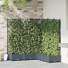 vidaXL Trädgårdsplanterare med Trellis 5 st Ljusgrå 120x120x125.5 cm