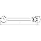 Sata Nyckel med spärrhandtag S43614; 18 mm