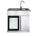 MyOutdoorKitchen Pure Module with refrigerator, sink unit and storage cabinet St