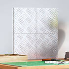 vidaXL Aluminium Checker-plattor 4 st Halkfri 20x20 cm