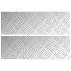 vidaXL aluminiumbaserade rutiga plattor 2 st halkfria 60x20 cm