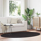 vidaXL Matta "HUARTE" Svart 140x200 cm Oval