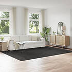 vidaXL Shaggy Mat med Latexbakgrund Mörkgrå 240x340 cm