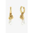 Edblad Beach Pearls Hoops Offwhite Gold Guld