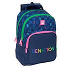 Benetton Skolryggsäck Damero Marinblå 32 x 42 x 15 cm