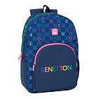 Benetton Skolryggsäck Damero Marinblå 30 x 46 x 14 cm