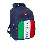 Benetton Skolryggsäck Flag Marinblå 32 x 42 x 15 cm